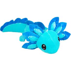 Axolotl Plush Toy,14" Axolotl Stuffed Animal,Salamander Axolotl Plush Doll Gifts for Boys Girls Birthday Christmas, New Year (Blue+Black)