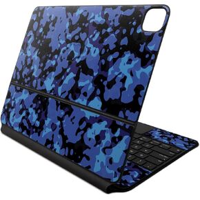 Skin Compatible with Apple Magic Keyboard for iPad Air 13-inch (M2) 2024 - Blue Modern Camo - Premium 3M Vinyl Protective Wrap Decal Cover - Easy to Apply | Crafted in The USA by MightySkins