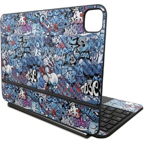 Carbon Fiber Skin Compatible with Apple Magic Keyboard for iPad Pro 11‑inch (M4) 2024 - Turbulence - Premium 3M Vinyl Protective Wrap Decal Cover - Easy to Apply | Crafted in The USA by MightySkins