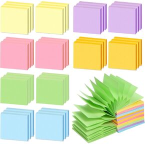 36Pads Pop Up Sticky Notes, Pop Up Notes 3x3 Refills 6 Colored Sticky Notes 1800 Sheets Office Self Stick Note Adhesive Memo Note Pads Accordion Sticky Notes for Dispenser, Home, Office, School
