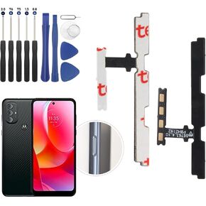 Power Button with Volume Control Replacement for Motorola Moto G Power 2022 XT2165 Power On Off Button Flex Cable with Tools