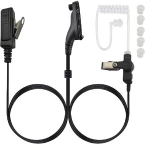 Black Earpiece and Mic Surveillance Microphone Headset Walkie Talkie Ptt Ear Piece for Motorola Solutions Impres xpr 7550e 7550 6550 6550e 6350 APX 8000 6000 li 7000 4000 Series Radios in Saudi Arabia