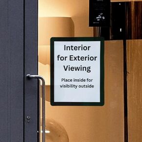 𝗙𝗼𝗱𝗲𝗲𝘇 Letter-Size 8.5 x 11 Solid Black Reusable Adhesive Frames Document Holders for Interior/Exterior Viewing