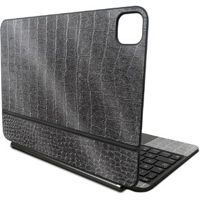 Glossy Glitter Skin Compatible With Apple Magic Keyboard for iPad Pro 11‑inch (M4) 2024 - Black Gator Skin - Premium 3M Vinyl Protective Decal Cover - Easy To Apply | Crafted in the USA by MightySkins