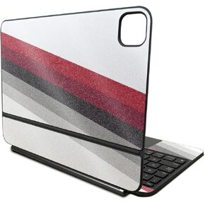 Glossy Glitter Skin Compatible with Apple Magic Keyboard for iPad Pro 11‑inch (M4) 2024 - Slant Stripes - Premium 3M Vinyl Protective Decal Cover - Easy to Apply | Crafted in The USA by MightySkins
