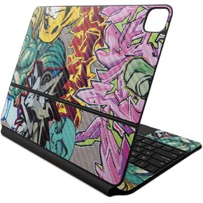 Carbon Fiber Skin Compatible with Apple Magic Keyboard for iPad Air 13-inch (M2) 2024 - Graffiti Wild Styles - 3M Vinyl Protective Decal Cover - Easy to Apply | Crafted in The USA by MightySkins