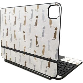 Glossy Glitter Skin Compatible with Apple Magic Keyboard for iPad Pro 11‑inch (M4) 2024 - Cat Lady - Premium 3M Vinyl Protective Wrap Decal Cover - Easy to Apply | Crafted in The USA by MightySkins