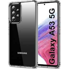 HOOMIL Case for Samsung Galaxy A53 5G, Anti-Yellowing, Slim & Tough, Raised Edges Protect Camera & Screen - Crystal Clear