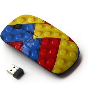 [ Optical 2.4G Wireless Mouse [ Toy Blue Yellow Red Kit Construction Children ]