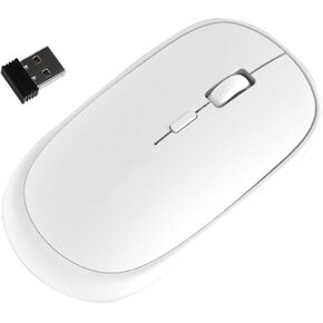 Wireless Mouse for Laptop, Ultra Slim & Silent Mouse, 2.4GHz Noiseless Mouse with USB Receiver for PC Tablet, Computer, Notebook - Black