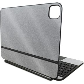 Glossy Glitter Skin Compatible with Apple Magic Keyboard for iPad Pro 11‑inch (M4) 2024 - Solid Gray - Premium 3M Vinyl Protective Wrap Decal Cover - Easy to Apply | Crafted in The USA by MightySkins