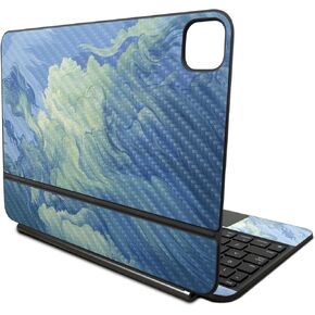 Carbon Fiber Skin Compatible with Apple Magic Keyboard for iPad Pro 11‑inch (M4) 2024 - Visionary - Premium 3M Vinyl Protective Wrap Decal Cover - Easy to Apply | Crafted in The USA by MightySkins
