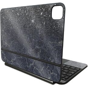 Glossy Glitter Skin Compatible with Apple Magic Keyboard for iPad Pro 11‑inch (M4) 2024 - Dark Shimmer Marble - 3M Vinyl Protective Decal Cover - Easy to Apply | Crafted in The USA by MightySkins