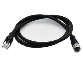 M12 D-Coded 4pin Female to RJ45 CAT5 Connector Cable (1.5 M)