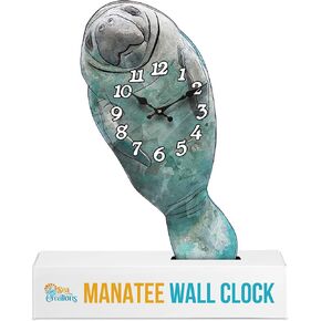 14" Die Cut Manatee Clock