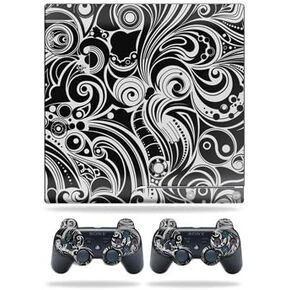 MightySkins Skin Compatible with Sony Playstation 3 Slim Console wrap Sticker Skins Black Vintage