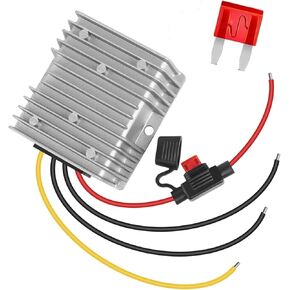 20A 240W DC 24V 48V 36V to 12V Step Down Converter Golf Cart Voltage Regulator Reducer Waterproof Buck Transformer Wth Fuse