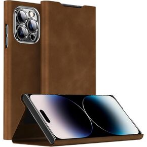 Case for iPhone 15 Pro Max Wallet Case, for Men Women with Credit Card Holders, Flip Folio PU Leather Kickstand Shockproof Protective Cover 6.7 inch (Black)