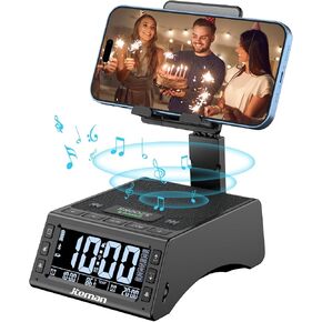 JTEMAN Gifts for Men Women,Cell Phone Stand with Wireless Bluetooth Speaker,Adjustable Cool Tech Kitchen Gadgets,Unique Birthday Gifts for Men,Women