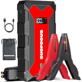 Jump Starter, 2500A Battery Jumper Starter Portable (for 8.0L Gas or 6.5L Diesel Engine), Car Battery Jump Starter, Jump Box, Jump Start Battery Pack with Jumper Cable, LED Light/USB QC3.0