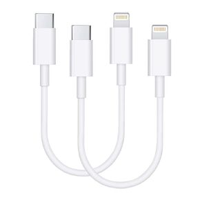 Short USB C to Apple Charger Cable, 2 Pack Short Charging Cable Compatible with iPhone 14 13 13 Pro 12 Pro Max 12 11 X XS XR 8 Plus, AirPods Pro and More(0.75ft/9inch/23cm) in Kuwait