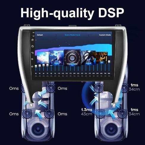 for Toyota Camry 2012-2014 Android 12 Car Stereo with Wireless Carplay/Android Auto 4G Network WiFi 2+32G 4 Core GPS Navigation Radio Player 9.7'' HD Touch Screen Audio Backup Camera（Vertical Screen） in Saudi Arabia