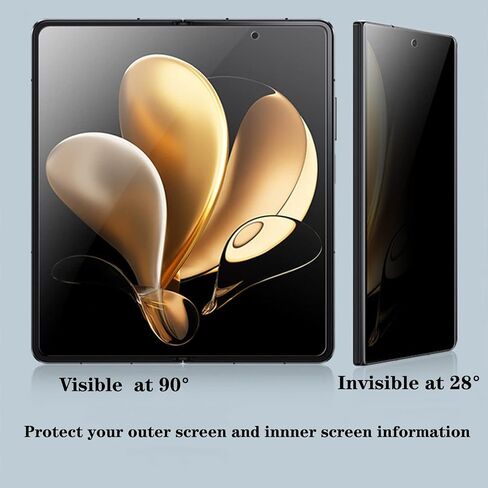 (1 SET 2 PCS) Privacy Screen Protector Compatible with Galaxy Z Fold 4 5G 2022, 1PCS Outside(Front) +1PCS Inner Full Covered AntiSpy Antipeep Soft Screen Protector Film Scratch Resistant for in Saudi Arabia