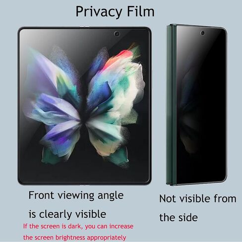 (مجموعة واحدة قطعتان) واقي شاشة للخصوصية متوافق مع هاتف Galaxy Z Fold 4 5G 2022، قطعة واحدة من الخارج (الأمامي) + قطعة واحدة من واقي الشاشة الناعم المغطى بالكامل مضاد للتجسس ومضاد للخدش مقاوم للخدش لهاتف Galaxy Z Fold 4 5G 2022 in Saudi Arabia