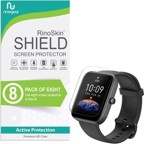 (8 عبوات) واقي شاشة لـ Amazfit Bip 3 / Bip 3 Pro واقي شاشة [فيلم شفاف مرن] ملحقات صديقة للحافظة in Kuwait