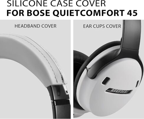 AIRSPO Case for Bose QuietComfort 45 Bose qc 45 Cover Soft Protective Silicone, Black in Saudi Arabia
