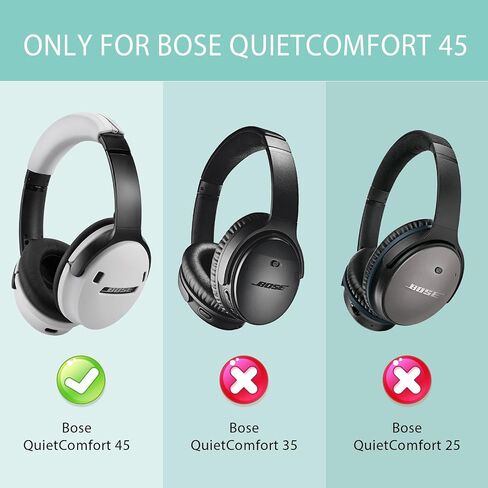 AIRSPO Case for Bose QuietComfort 45 Bose qc 45 Cover Soft Protective Silicone, Black in Saudi Arabia