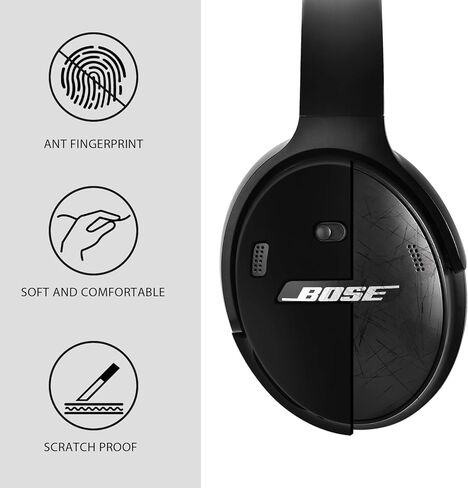 حافظة AIRSPO لجهاز Bose QuietComfort 45 Bose qc 45 غطاء سيليكون واقي ناعم، أسود in Saudi Arabia