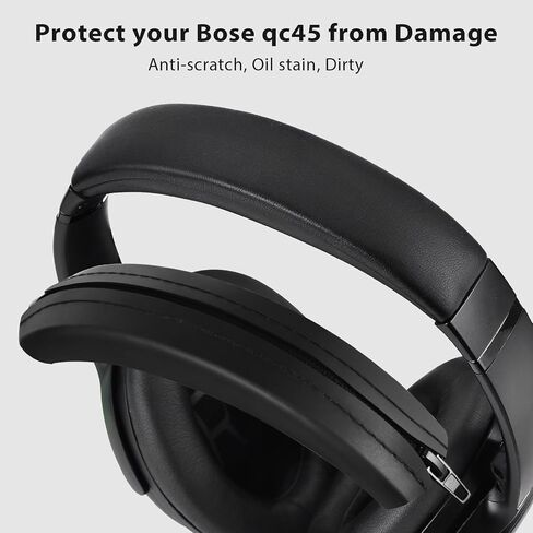 حافظة AIRSPO لجهاز Bose QuietComfort 45 Bose qc 45 غطاء سيليكون واقي ناعم، أسود in Saudi Arabia