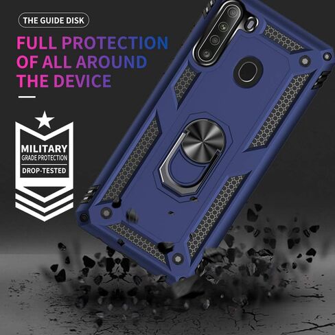 Samsung A21 Phone Case, Galaxy A21 Phone Case with Screen Protector, Military Grade Protective Cases with Ring for Samsung Galaxy A21 (Red) in Kuwait