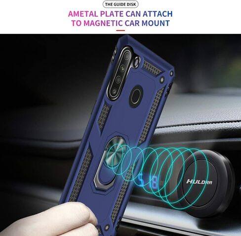 Samsung A21 Phone Case, Galaxy A21 Phone Case with Screen Protector, Military Grade Protective Cases with Ring for Samsung Galaxy A21 (Red) in Kuwait