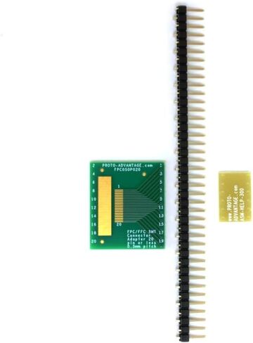 (الكمية 2) موصل Proto-Advantage FPC050P020 FPC/FFC SMT (مسافة 0.5 مم، 20 دبوس أو أقل) محول DIP in Saudi Arabia