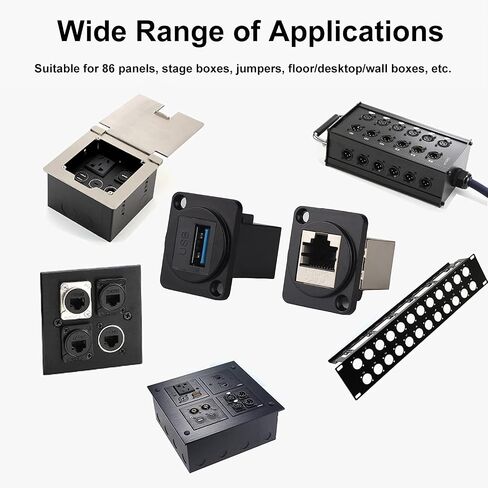 2PCS 86 Hole Panel (4 Hole) for D-Type Module Mount,Industrial Panel Mount Bulkhead,Fit for RJ45 Cat6,Cat6A,USB 3.0 2.0,Cat 5E,Cat 3,Cat 7,D-Type HDMI and All Kinds of D-Type Module in Saudi Arabia