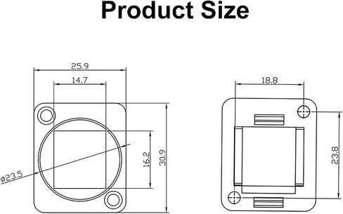 2PCS 86 Hole Panel (4 Hole) for D-Type Module Mount,Industrial Panel Mount Bulkhead,Fit for RJ45 Cat6,Cat6A,USB 3.0 2.0,Cat 5E,Cat 3,Cat 7,D-Type HDMI and All Kinds of D-Type Module in Saudi Arabia