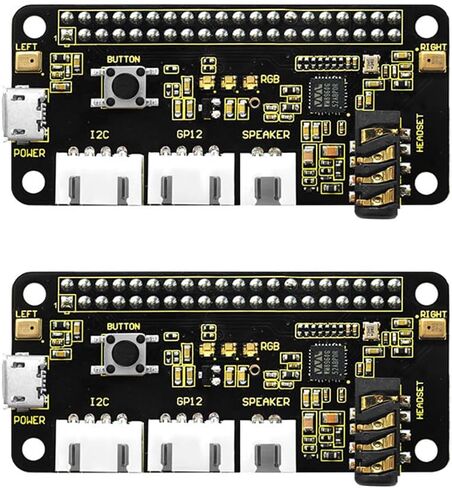 KEYESTUDIO ReSpeaker 2-Mic Pi HAT Shield for Raspberry Pi 5/Pi 4/4B/ Pi 3 3B /2B /Pi Zero 2 W/Pi Zero WH in Kuwait