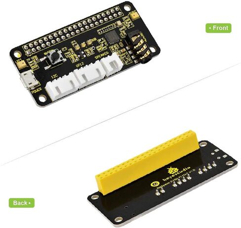 KEYESTUDIO ReSpeaker 2-Mic Pi HAT Shield for Raspberry Pi 5/Pi 4/4B/ Pi 3 3B /2B /Pi Zero 2 W/Pi Zero WH in Kuwait