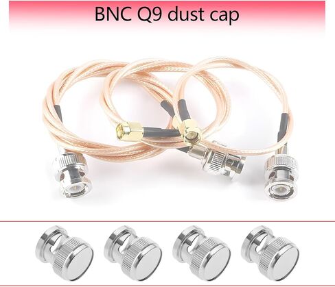 eMagTech 5PCS BNC Socket Cover Dust Cap Diameter 13.7 mm Height 14.5 mm BNC Dust Cap Protective Cover for BNC Female Connector RF Coaxial Adapter Nickel-Plated in Saudi Arabia