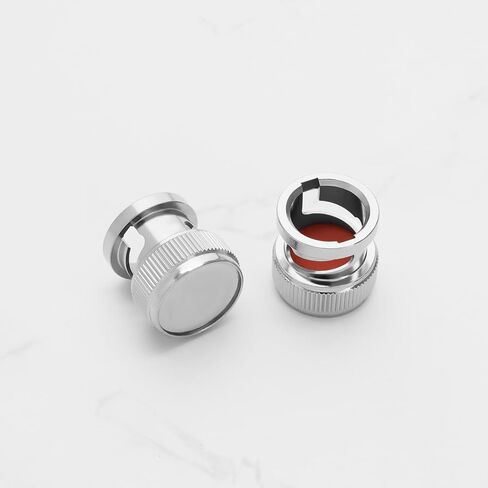 eMagTech 5PCS BNC Socket Cover Dust Cap Diameter 13.7 mm Height 14.5 mm BNC Dust Cap Protective Cover for BNC Female Connector RF Coaxial Adapter Nickel-Plated in Saudi Arabia