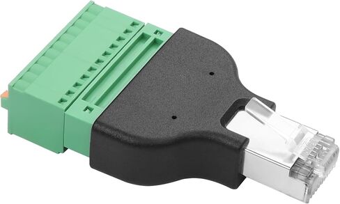 YAODHAOD RJ50 محول توصيل سريع بدون لحام، مقبس ذكر RJ50 10P10C إلى 10 دبوس موصل توصيل طرفي تجعيد زنبركي لموسع إيثرنت Cat7 Cat6 Cat5 Cat5e (RJ50 ذكر) in Saudi Arabia