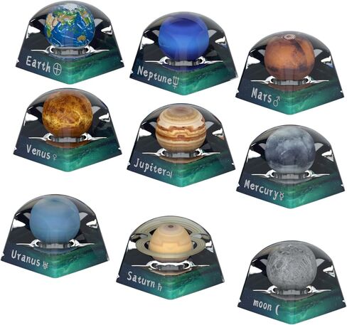 3D printed artisan keycaps Resin keycaps - R1/Esc transparent planetary and lunar keycaps for Cherry MX standard gaming mechanical keyboards, The coolest gift for friends and family (Mercury) in Saudi Arabia