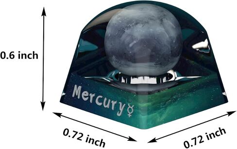3D printed artisan keycaps Resin keycaps - R1/Esc transparent planetary and lunar keycaps for Cherry MX standard gaming mechanical keyboards, The coolest gift for friends and family (Mercury) in Saudi Arabia