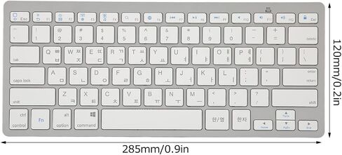 Mini Keyboard, Slim 78 Keys Portable White Computer Keyboards, Quiet Typing, Easy to Carry, for iOS Systems (Korean) in Saudi Arabia