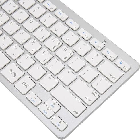 Mini Keyboard, Slim 78 Keys Portable White Computer Keyboards, Quiet Typing, Easy to Carry, for iOS Systems (Korean) in Saudi Arabia