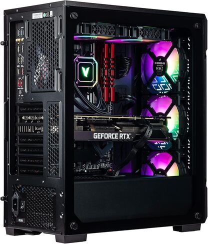 كمبيوتر مكتبي للألعاب Velztorm Ferrux II مخصص (Intel i9-12900K 16-Core، ذاكرة وصول عشوائي 16 جيجابايت، 512 جيجابايت PCIe SSD + 1 تيرابايت HDD (3.5)، GeForce RTX 4060 Ti، WiFi، بلوتوث، أسود، Win 11 Pro) in Kuwait