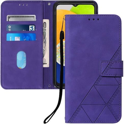 Case for Motorola Moto G54, PU Leather Wallet Case, Credit Cards Holder Kickstand Shockproof Flip Magnetic Protection Cover for Motorola G54 Brown YBS in Saudi Arabia