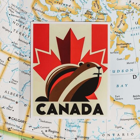 ملصق فينيل مقاوم للطقس Vagabond Heart Canada - ملصق تذكاري كندي - ملصق سفر كندي in Saudi Arabia